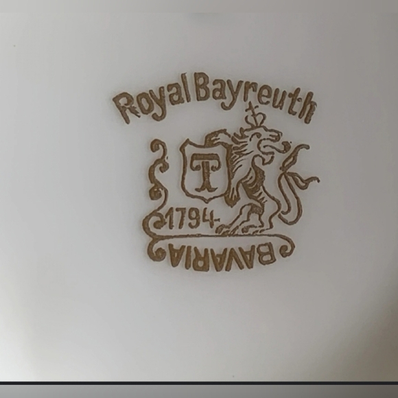 ANTIQUE ROYAL BAYREUTH BAVARIA PORCELAIN CREAMER & SUGAR BOWL W/ GOLD TRIM - Picture 5 of 5